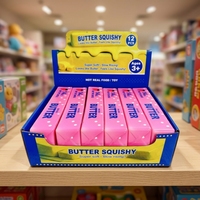 Boîte de présentation de jouets anti-stress en forme de bâton de beurre en PU à remontée lente, pour la revente, unisexe, 5 à 7 ans