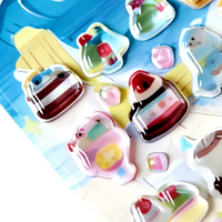Pegatinas 3D Personalizadas, Lindas y Mini, de PVC, Impermeables, Ecológicas, Decorativas para Carcasas de Teléfono, Agendas, Cuadernos, Álbumes de Recortes, Dibujos Animados