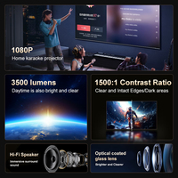 Mini projecteur Veacine A15, produit intelligent pour la maison, karaoké KTV, résolution native 1080P, LED, Android 12, WiFi 6, projecteur portable