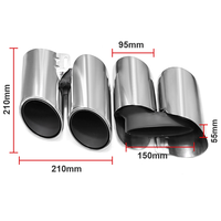 Tuyaux d'échappement pour Panamera 971 2017+ en acier inoxydable 304, embouts d'échappement quadruples ronds, embouts de silencieux SYPES