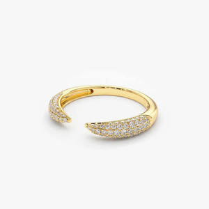 Anillo de Oro Blanco de 14k con Diamante Natural, Chapado en Rodio, de Lujo, 0.44 CT, Corte Brillante, Certificado, Unisex, Hecho a Medida - Product Image 1