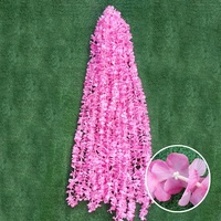 Vente en gros d'usine, fleurs artificielles de glycine et d'orchidée de haute qualité, rouge et blanc, fleurs décoratives au toucher réel personnalisées