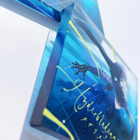 Briques acryliques transparentes personnalisées de 20 mm, dessins animés, artisanat en plastique, impression numérique UV personnalisée en couleur CMYK pour cadeaux d'anniversaire
