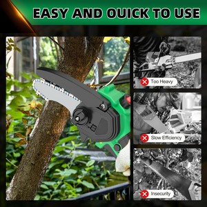 Mini tronçonneuse 12V avec chaîne et guide-chaîne de 4 pouces, qualité DIY pour couper le bois, expédiée depuis l'entrepôt local aux États-Unis, CS-12A-2, mini tronçonneuse 12V - Product Image 3