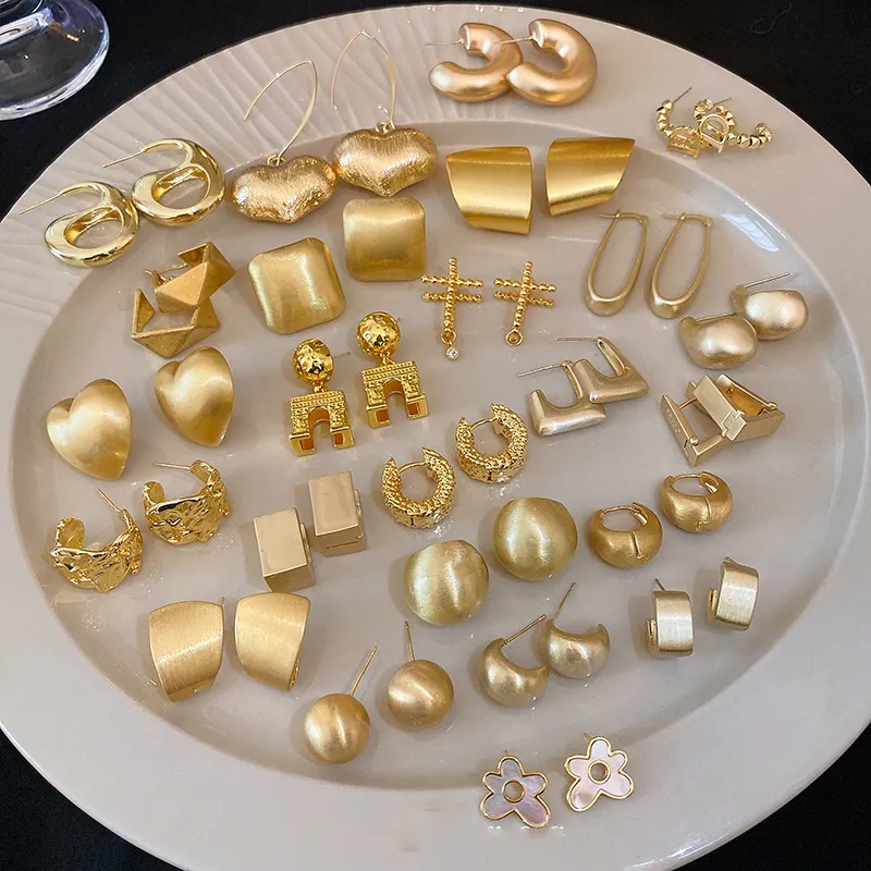Роскошные массивные S925 серебряное покрытие из настоящего золота сердце крест Висячие серьги для женщин, модные серьги в виде колец, ювелирные изделия