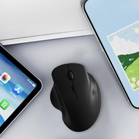 Mouse Nirkabel 2.4GHz Ergonomis untuk Gaming dan Kantor, Dapat Diisi Ulang, dengan Penerima USB & Kabel Tipe-C Jangkauan 10M untuk Desktop