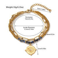 Charme de pendentif en acier inoxydable plaqué or 18K pour accessoire de bijoux de mode de bracelet