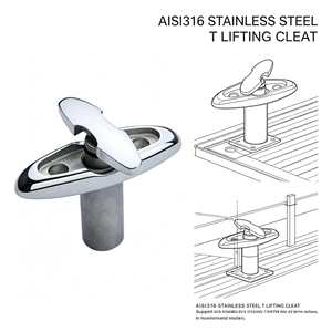 Émerillon de levage en T en acier inoxydable AISI316 pour yachts et bateaux marins - Product Image 2