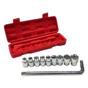 10 Pcs Cr-V L-handle <b>Universal</b> Heavy Duty Industrial Grade Adjustable Size <b>Socket</b> Wrench Set OEM - Product Image 3
