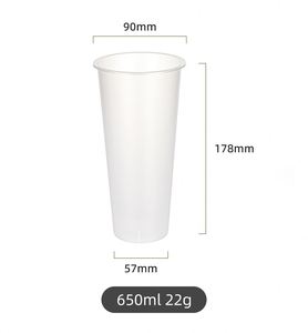 Wholesale Disposable PP 9/12/14/16/20/22/24/32oz Hot and Cold <b>Drinking</b> <b>Plastic</b> Injection Cup with Lid and <b>Straw</b> Customized Logo - Product Image 1