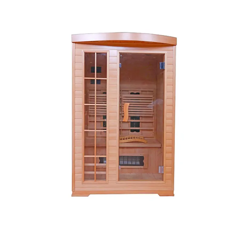 Sauna à infrarouge portable de luxe, salle de sauna avec sapin, maison de sauna à infrarouge lointain