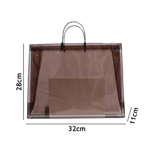 Bolsa de compras transparente informal reutilizable de PVC impermeable, bolso de tela con logotipo de hombro, bolsa de almacenamiento de ropa, ecológica - Product Image 6