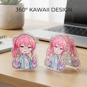Clips en acrylique et PP écologiques personnalisés très vendus, avec logo personnalisé, motifs de dessins animés, mascottes, animaux mignons, notes autocollantes pour promotion - Product Image 3