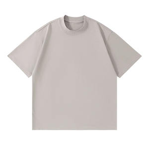 Camisetas Lisas de Algodón Peinado de 250 g/m² al por Mayor para Impresión, Estilo Urbano, Hombros Caídos, Camiseta Extra Grande para Hombre - Product Image 2