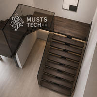 Escalier mono-poutre contemporain pour villa, conception et développement par fabricant exportateur de qualité supérieure