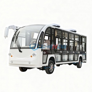 Bus électrique touristique blanc très performant, 21 places, mini-bus navette pour les visites de la ville et les centres de villégiature - Product Image 1
