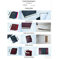 Carnet de notes en cuir à couverture rigide avec logo personnalisé, option cadeau écologique, carnets économiques