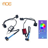 Kit d'installation DIY : Bande LED RGBW Magique Contrôlée par APP, Plaques DRL 12V pour Adaptateur de Phare Série 5 M5/F90/G30 540/G38