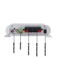 ST-838 Mini HiFi 2.1 kanal güç amplifikatörü Subwoofer Amp ev masaüstü/araba/hoparlörler için deniz Stereo ses Amp 20WX2 + 40W