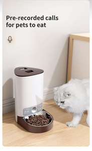 자동 애완 동물 그릇 피더 고양이 개 음성 녹음기와 대용량 시간 음식 피더 개 고양이 먹이 디스펜서 - Product Image 5