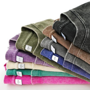 T-Shirts Unisexe Surdimensionnés à Motifs Lavage Acide Style <span class=keywords><strong>Vintage</strong></span> Ample Manches Courtes Impression Puff Personnalisée pour Hommes en Gros - Product Image 2