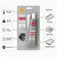 Perekat Silikon RTV Abu-abu Merah Hitam Berkualitas Tinggi Cepat Kering Pembuat Gasket Sealant Otomotif untuk Bak Oli Mesin