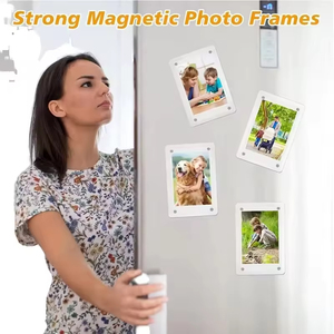 Pantalla DE FOTOS acrílica transparente de doble cara hecha a mano 6x9cm <span class=keywords><strong>Instax</strong></span> Mini Marco de imagen magnético Marco de plástico para imán de refrigerador - Product Image 6