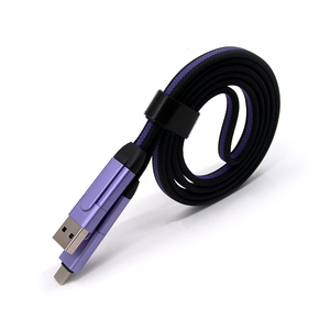 Nouveau design 2026 – Câble de données tressé en alliage d'aluminium durable 6-en-1 3A 60W PD <span class=keywords><strong>USB</strong></span> à charge rapide Type-C pour <span class=keywords><strong>iPhone</strong></span>/Samsung - Product Image 5