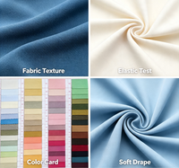 Tissu léger en polyester et élasthanne tissé 100D extensible dans quatre directions, 120 g/m², 210T, pour vêtements de filles et de garçons, fourniture en gros pour distributeurs