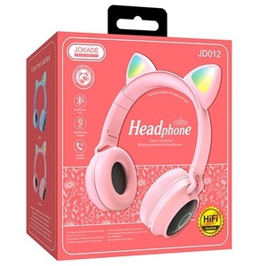 Casque Bluetooth rose avec oreilles de chat pour enfants et adolescents - Product Image 6