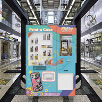 Máquina Expendedora de Impresión de Carcasas de Teléfono DIY, Quiosco de Autoservicio 24h Sin Supervisión con Control Remoto en la Nube para Centros Comerciales y Estaciones