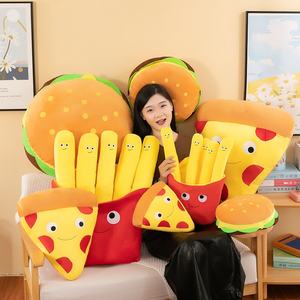 Simulazione creativa hamburger Pizza patatine fritte divertenti <span class=keywords><strong>snack</strong></span> peluche bambola bambola di peluche giocattolo di peluche per la decorazione della casa - Product Image 4