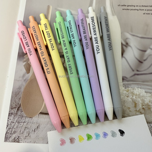 Bút Gel Tự Thiết Kế 0.5mm Mực Pastel Morandi, Bút Viết Nhật Ký Phong Cách, Dễ Thương, Có Thể Thu Vào, Thân Bút Cảm Giác Mềm Mại, Khô Nhanh - Product Image 4