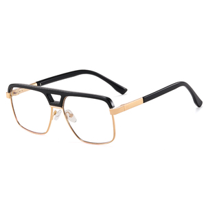 MS 97703 משקפי גברים למכירה חמה חוסם אור כחול בסגנון עסקי מסגרת מרובעת כפול גשר מתכת + משקפיים אופטיים CP - Product Image 5