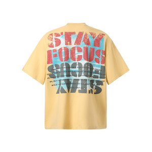 Camiseta de manga corta con estampado de letras de espuma de 250g personalizada al por mayor, novedad de verano, camiseta a juego hip hop Street - Product Image 4