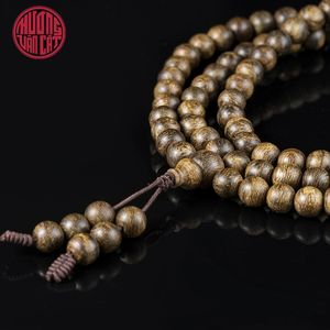 Pulseras de Mala de Agarwood Malayo Premium de 108 Cuentas de 6mm, Tono Oscuro con Resina Profunda, Joyería de Oud de Lujo - Product Image 4