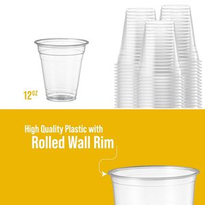 Usine personnalisé en <span class=keywords><strong>plastique</strong></span> épaissi Transparent jetable thé au lait clair PET PP tasse avec couvercles fermés dôme - Product Image 5