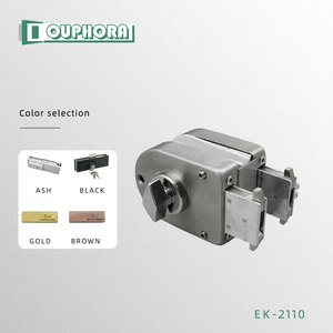 Porte de douche en verre avec serrure centrale moderne en acier inoxydable, installation facile, garantie de 3 ans, marque Eniking, modèle Ek-2110 - Product Image 2