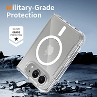 Étui de téléphone portable magnétique transparent pliable de haute qualité pour iPhone Duo, coque rigide anti-rayures, étui de smartphone personnalisé, vente en gros