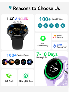 VALDUS ODM/OEM 2025 VG53 Pro <span class=keywords><strong>Smartwatch</strong></span> GPS Schermo Amoled da 1,43 Pollici Tracker Fitness per Sport all'Aperto <span class=keywords><strong>Orologio</strong></span> Intelligente per Donna - Product Image 2