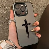 Coque de téléphone antichoc IMD Christian Belief Jesus Cross pour 11 12 13 14 15 16 17 Promax