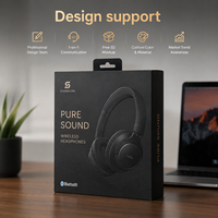 Boîte d'emballage électronique pour casque Bluetooth personnalisé avec stratification mate et gaufrage pour écouteurs