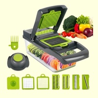 Ensemble d'outils de cuisine en silicone pour couper les légumes, coupe-légumes multifonctionnel, gadgets de cuisine en acier inoxydable
