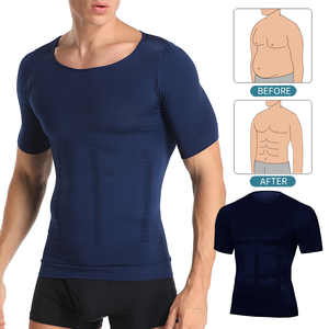 T-<span class=keywords><strong>shirt</strong></span> de mise en forme pour homme, gaine amincissante, chemise de correction de la <span class=keywords><strong>posture</strong></span>, ceinture amincissante, ceinture abdominale, combustion des graisses, corset de compression - Product Image 2