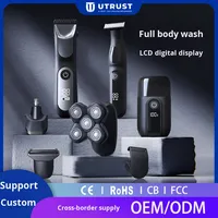 Alat cukur rambut bolak-balik pria, untuk alat cukur bertenaga USB, alat kepala botak, keramik termasuk pemangkas alis hidung, lintas batas baru