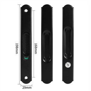 Serrure de porte coulissante traditionnelle en alliage de zinc durable, loquet de fenêtre encastré, poignée invisible, vis, garantie 1 an, fenêtre coulissante - Product Image 6