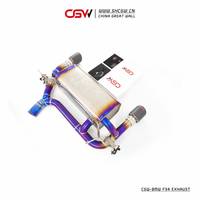 Tuyau d'échappement Catback en alliage de titane et acier inoxydable poli miroir avec soupapes à commande vocale pour F3X 335I 435I