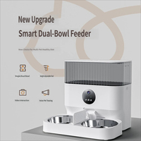 Distributeur de nourriture pour animaux de compagnie entièrement remis à neuf, grande capacité 5L, distributeur de nourriture intelligent pour chat et chien, design étanche avec batterie rechargeable