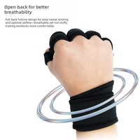 Gants de musculation pour hommes en polyester avec support de poignet, anti-ampoules, antidérapants pour haltères, haltères à manche et escalade en extérieur