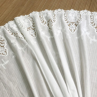 Gaun Pernikahan Mewah 140Cm Katun Batas Renda Tekstil Bordir Kain Renda